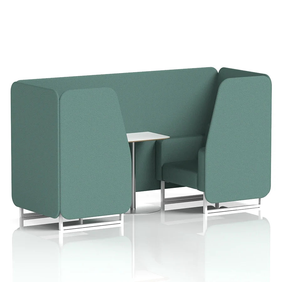 Brixworth Booth in Single Tone - 2 Seater with White Table