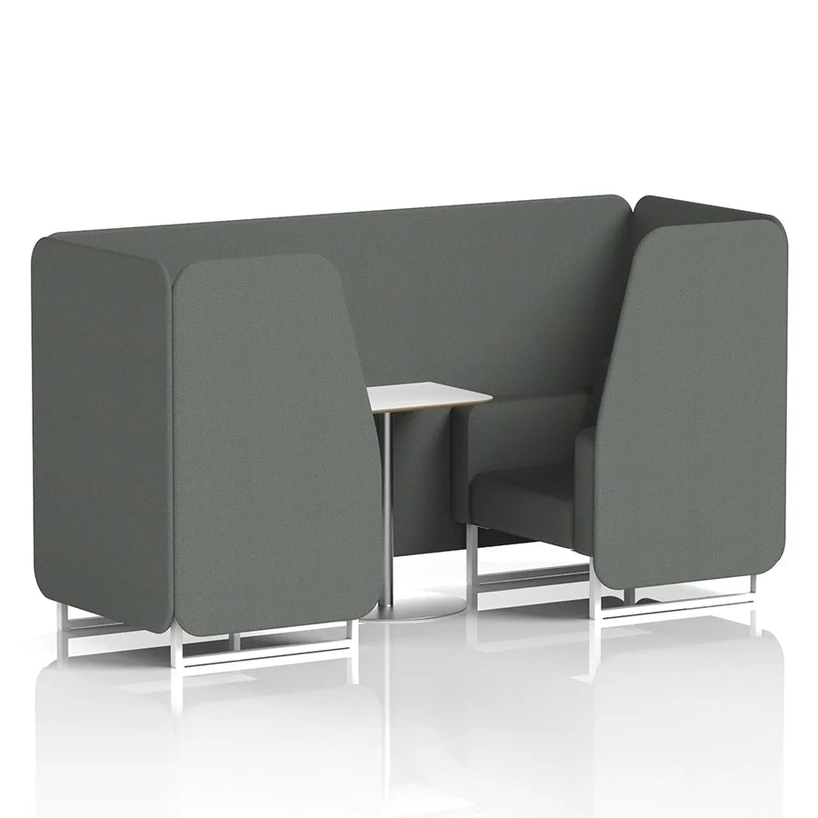 Brixworth Booth in Single Tone - 2 Seater with White Table