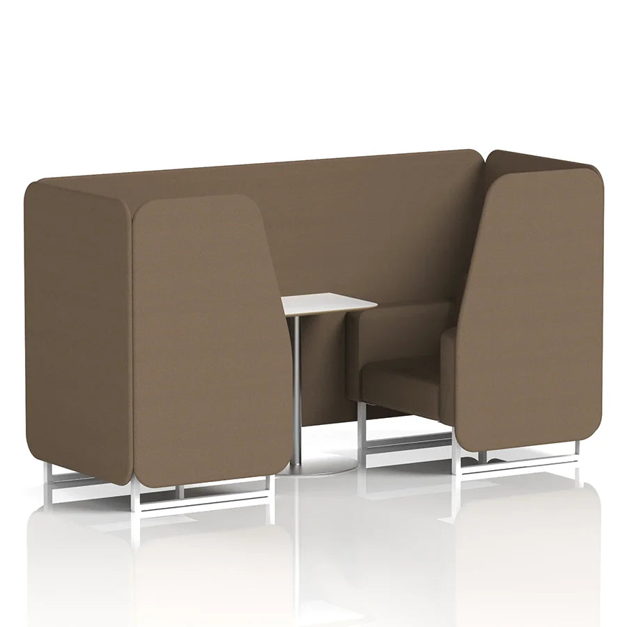 Brixworth Booth in Single Tone - 2 Seater with White Table