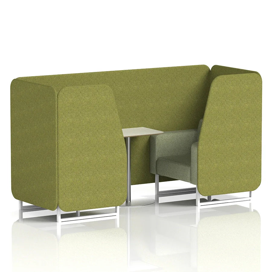 Brixworth Booth in Two Tone - 2 Seater with White Table
