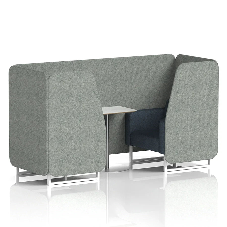 Brixworth Booth in Two Tone - 2 Seater with White Table