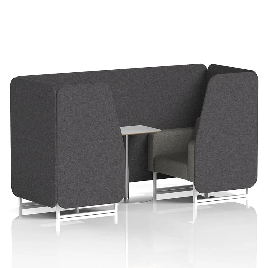 Brixworth Booth in Two Tone - 2 Seater with White Table