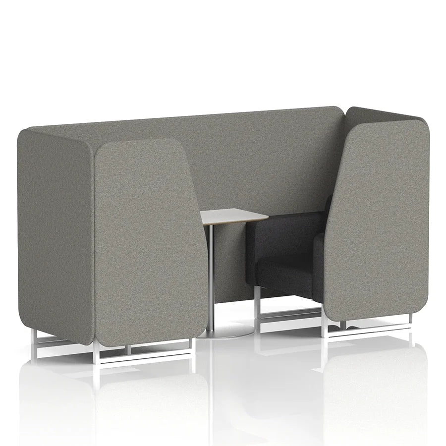Brixworth Booth in Two Tone - 2 Seater with White Table