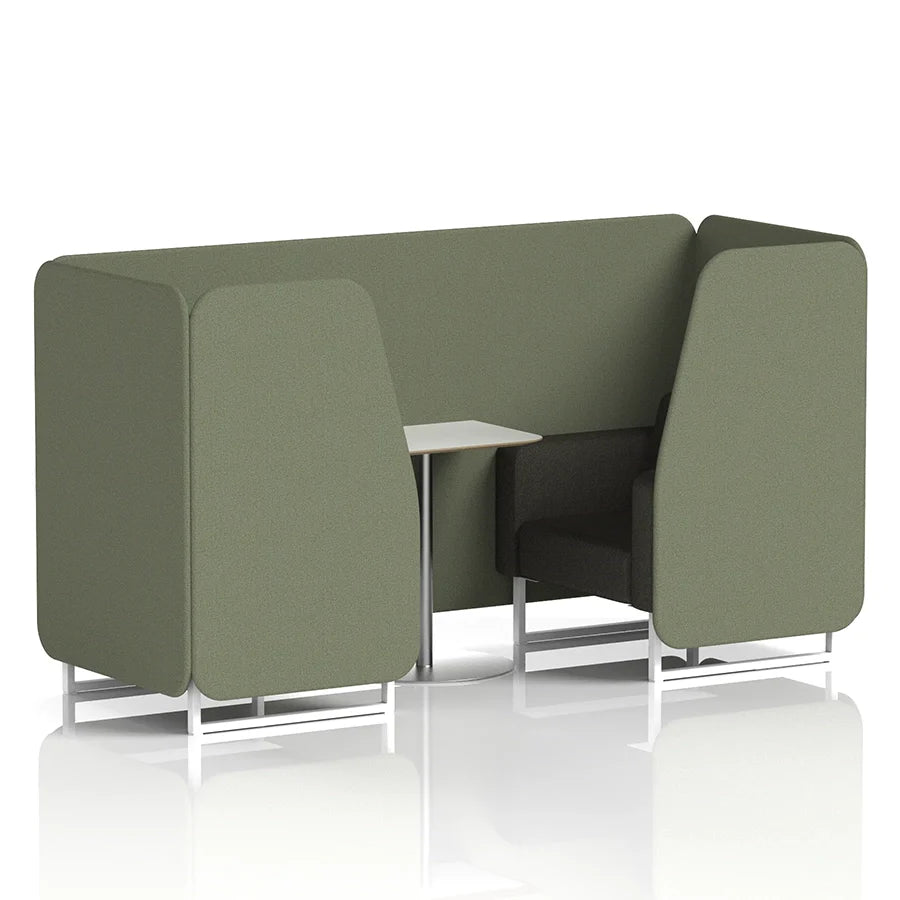 Brixworth Booth in Two Tone - 2 Seater with White Table