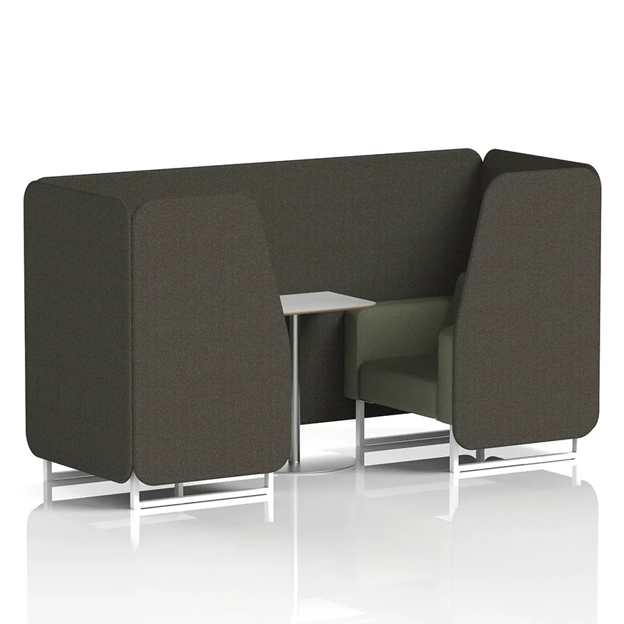 Brixworth Booth in Two Tone - 2 Seater with White Table