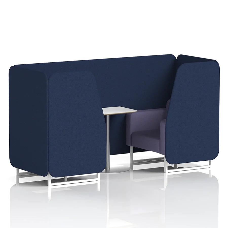 Brixworth Booth in Two Tone - 2 Seater with White Table