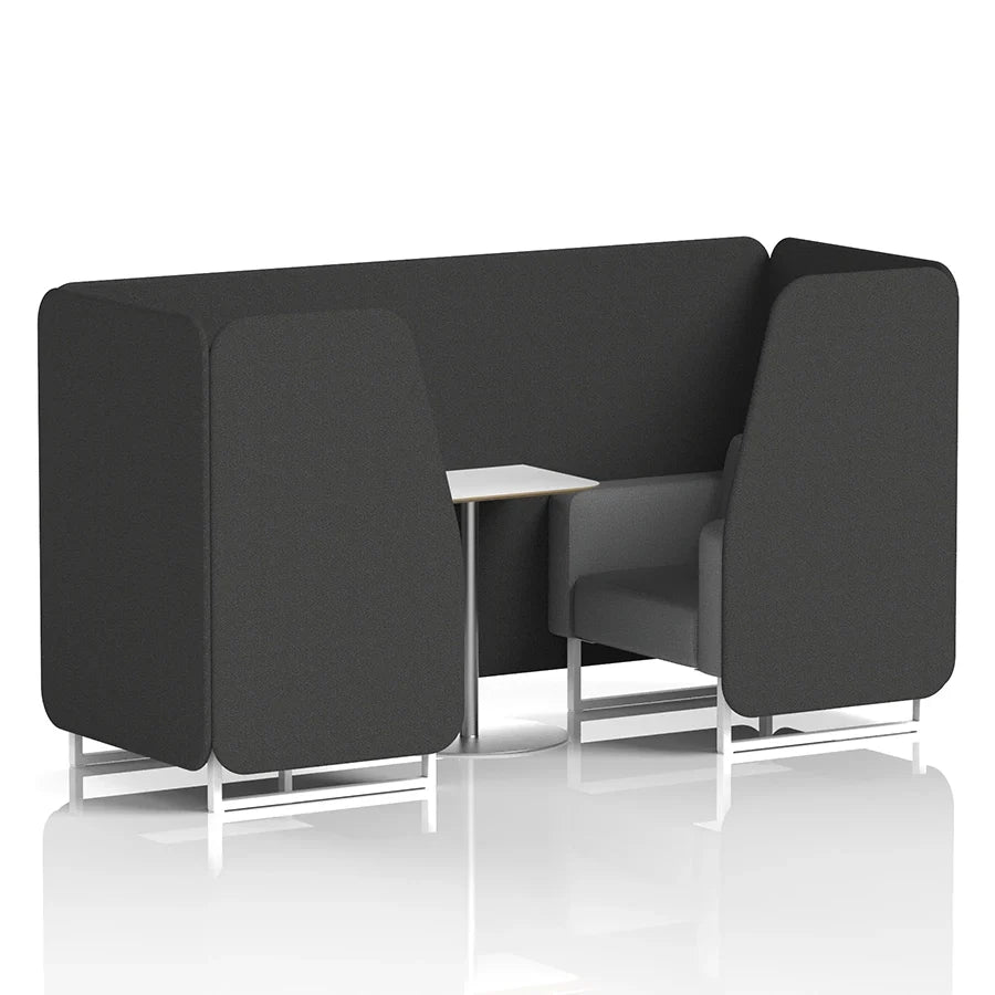 Brixworth Booth in Two Tone - 2 Seater with White Table