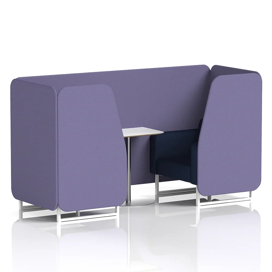 Brixworth Booth in Two Tone - 2 Seater with White Table