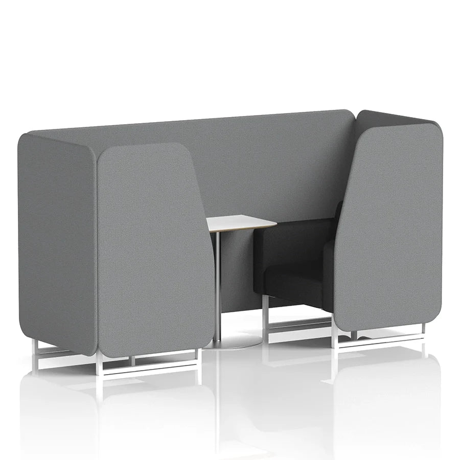 Brixworth Booth in Two Tone - 2 Seater with White Table