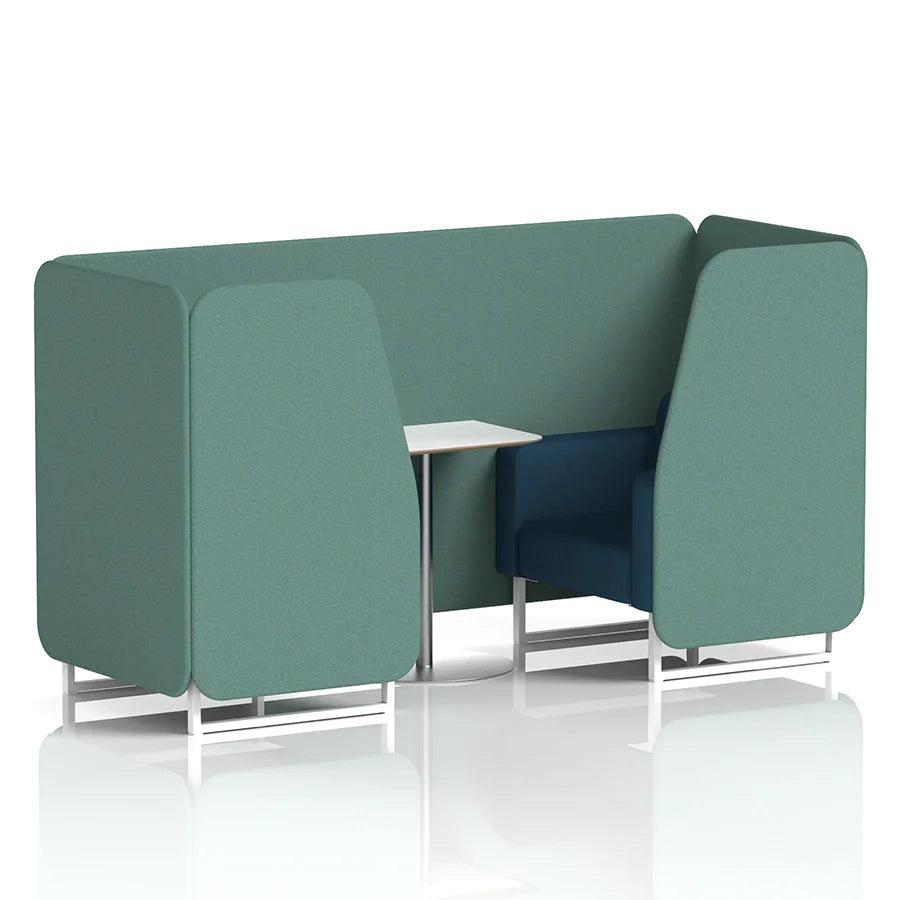 Brixworth Booth in Two Tone - 2 Seater with White Table