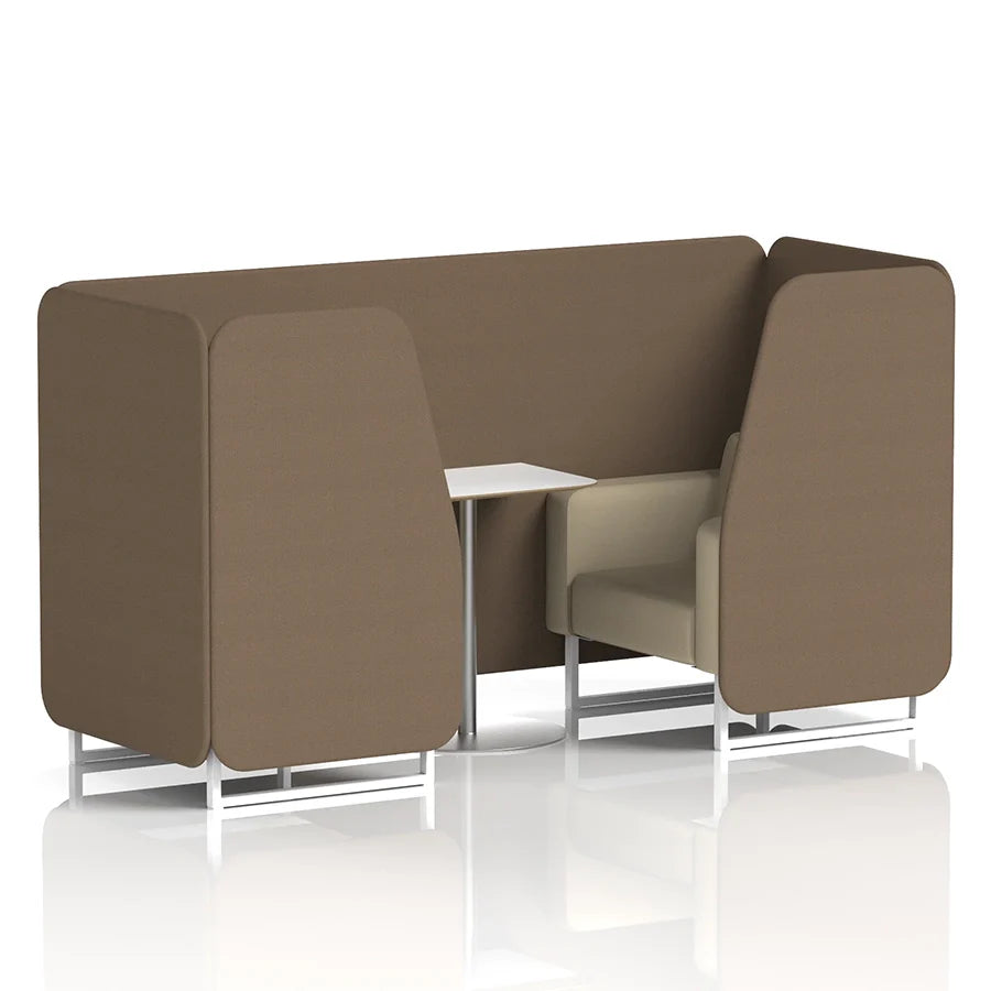 Brixworth Booth in Two Tone - 2 Seater with White Table