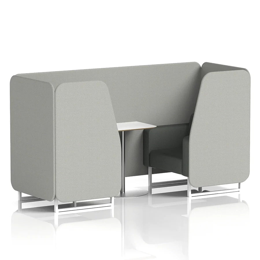 Brixworth Booth in Two Tone - 2 Seater with White Table