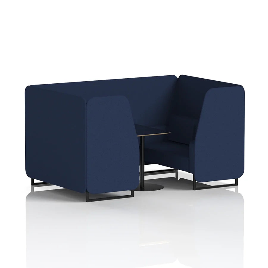 Brixworth Booth in Single Tone - 4 Seater with Black Table