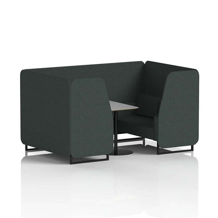 Brixworth Booth in Single Tone - 4 Seater with Grey Table