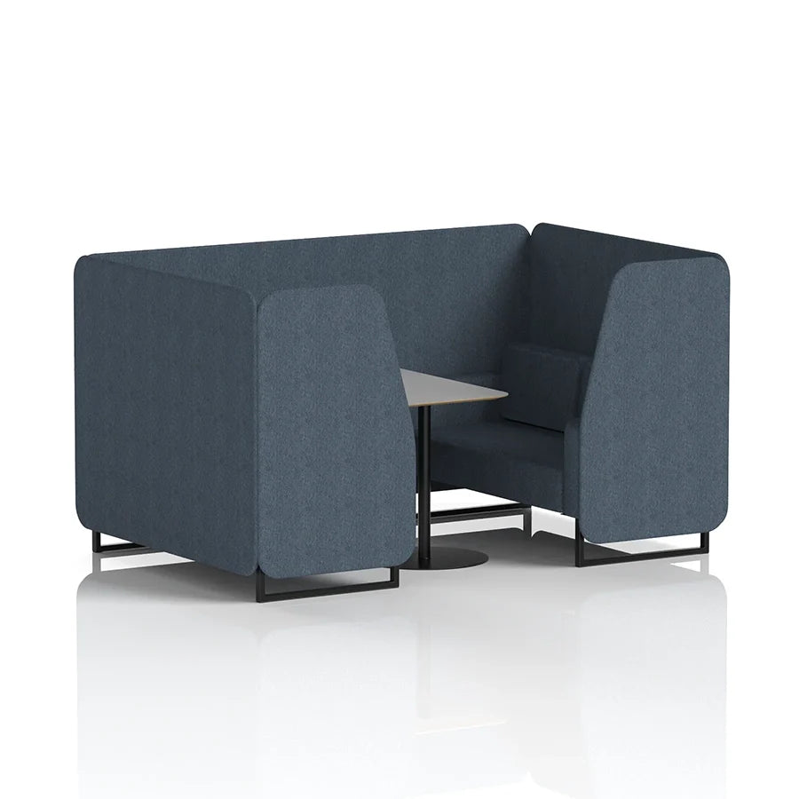 Brixworth Booth in Single Tone - 4 Seater with Grey Table