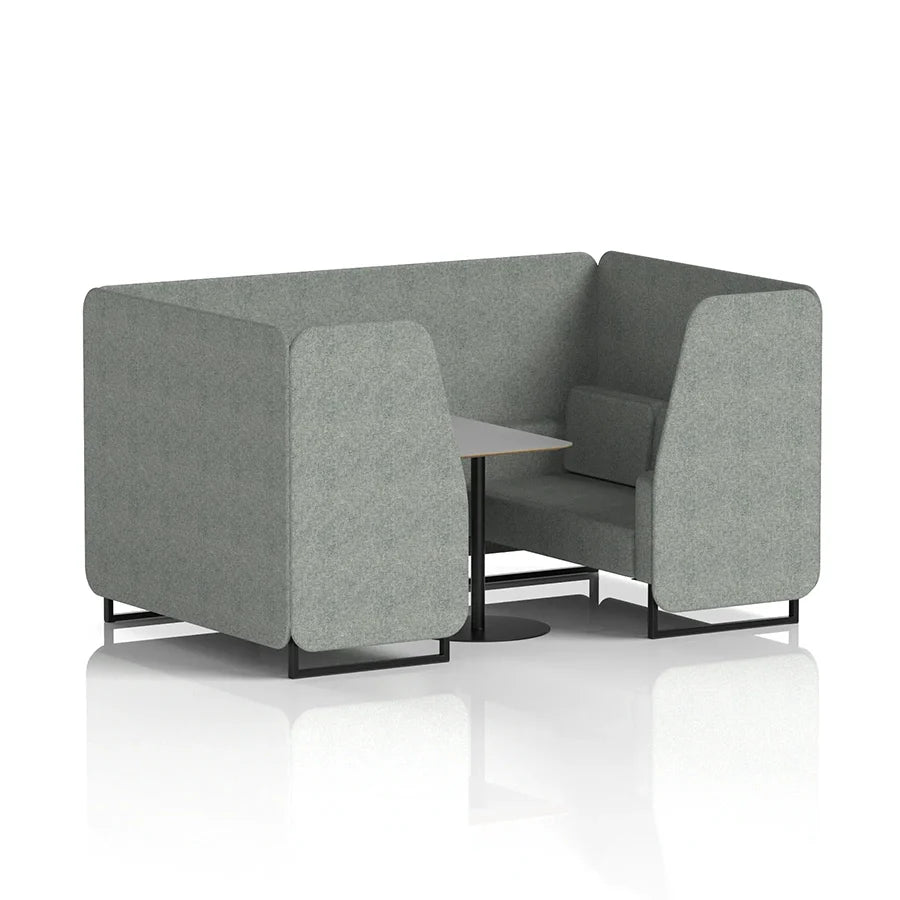 Brixworth Booth in Single Tone - 4 Seater with Grey Table