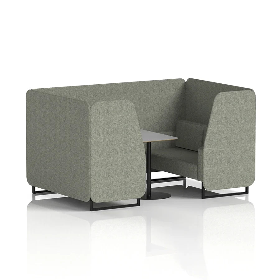Brixworth Booth in Single Tone - 4 Seater with Grey Table