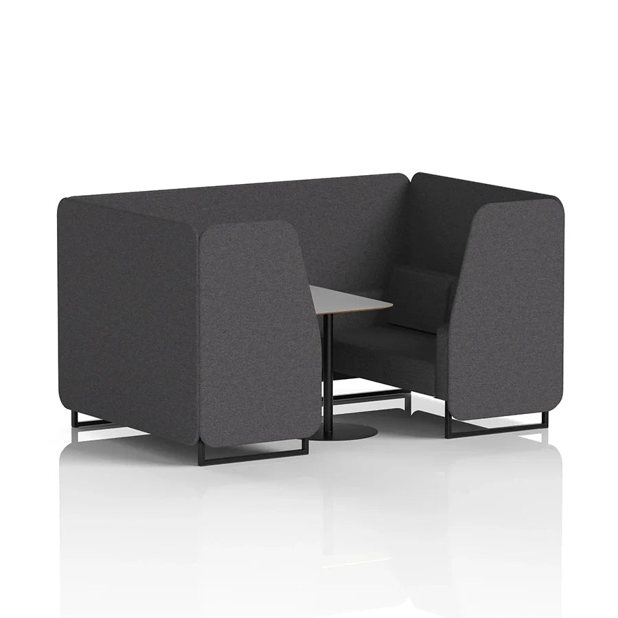 Brixworth Booth in Single Tone - 4 Seater with Grey Table