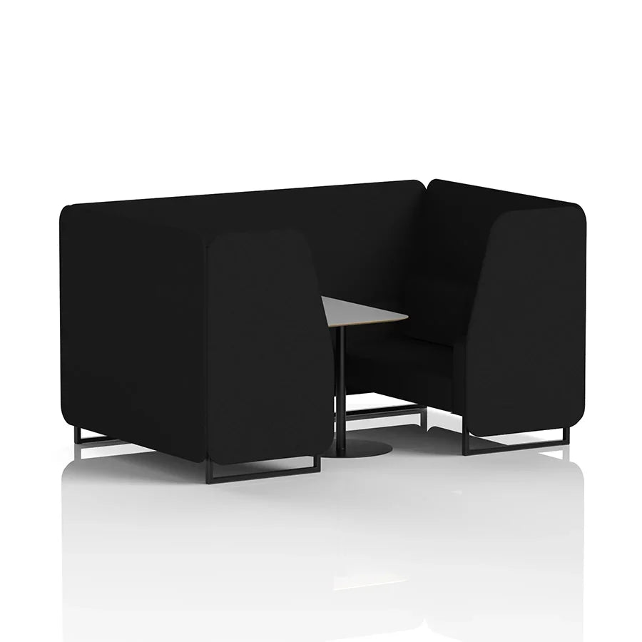 Brixworth Booth in Single Tone - 4 Seater with Grey Table