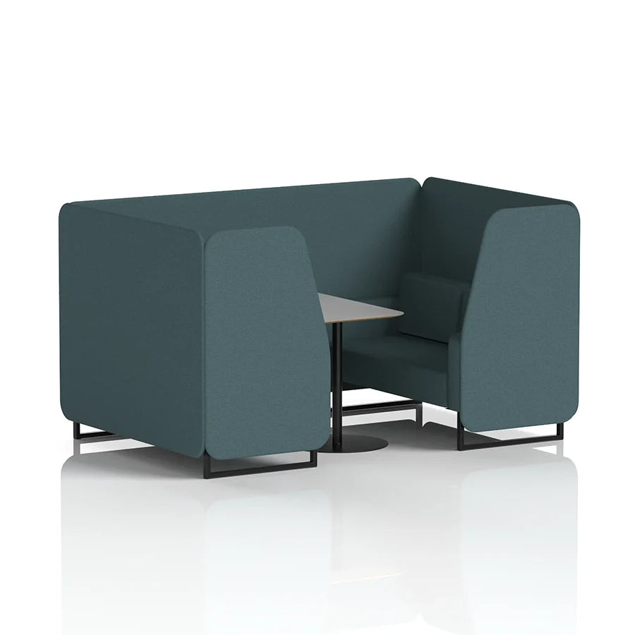 Brixworth Booth in Single Tone - 4 Seater with Grey Table