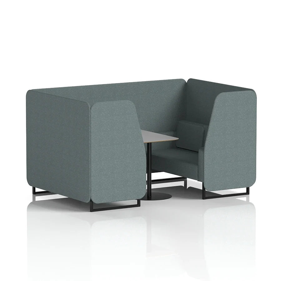 Brixworth Booth in Single Tone - 4 Seater with Grey Table