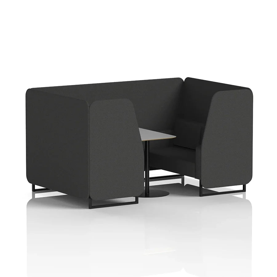 Brixworth Booth in Single Tone - 4 Seater with Grey Table