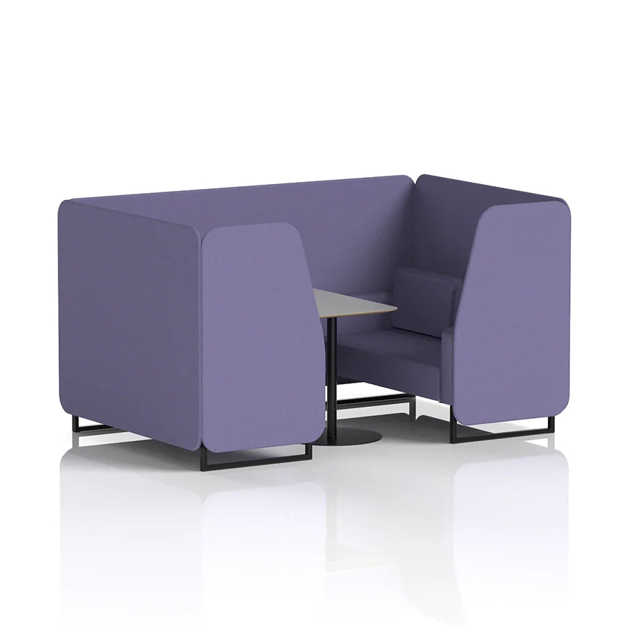Brixworth Booth in Single Tone - 4 Seater with Grey Table