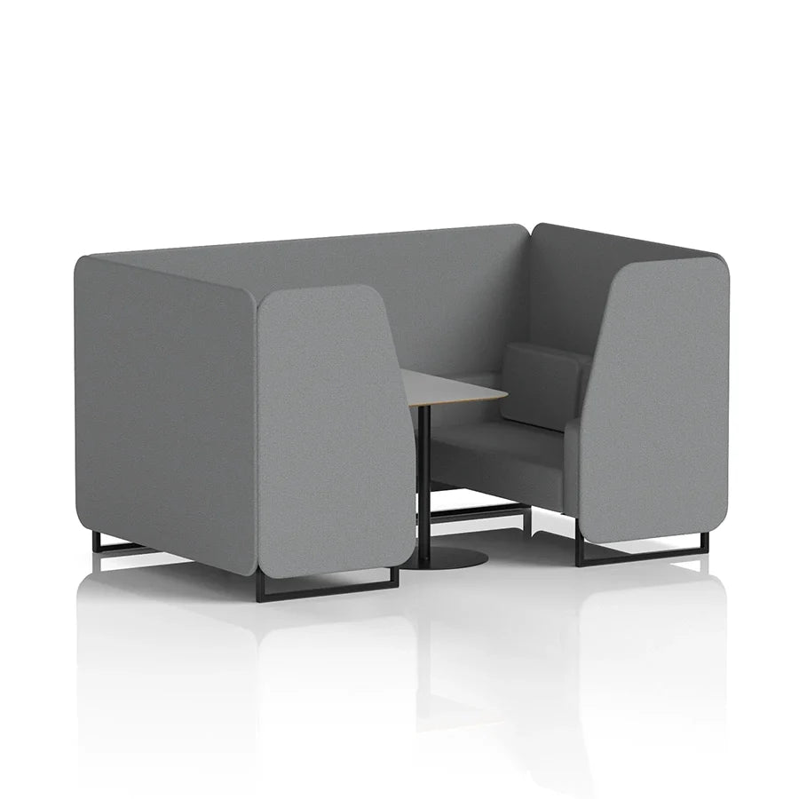 Brixworth Booth in Single Tone - 4 Seater with Grey Table