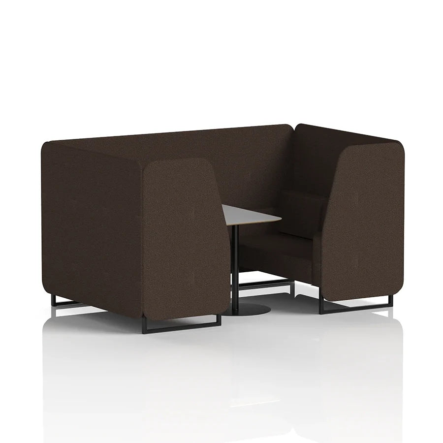 Brixworth Booth in Single Tone - 4 Seater with Grey Table