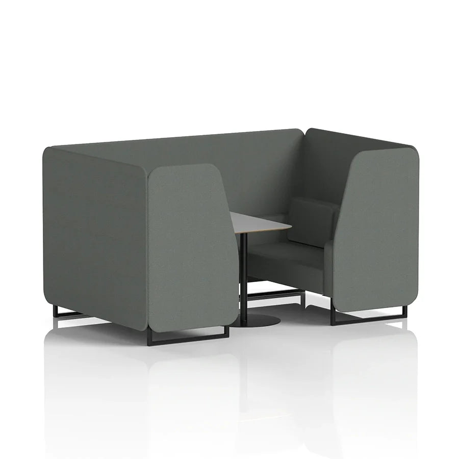 Brixworth Booth in Single Tone - 4 Seater with Grey Table