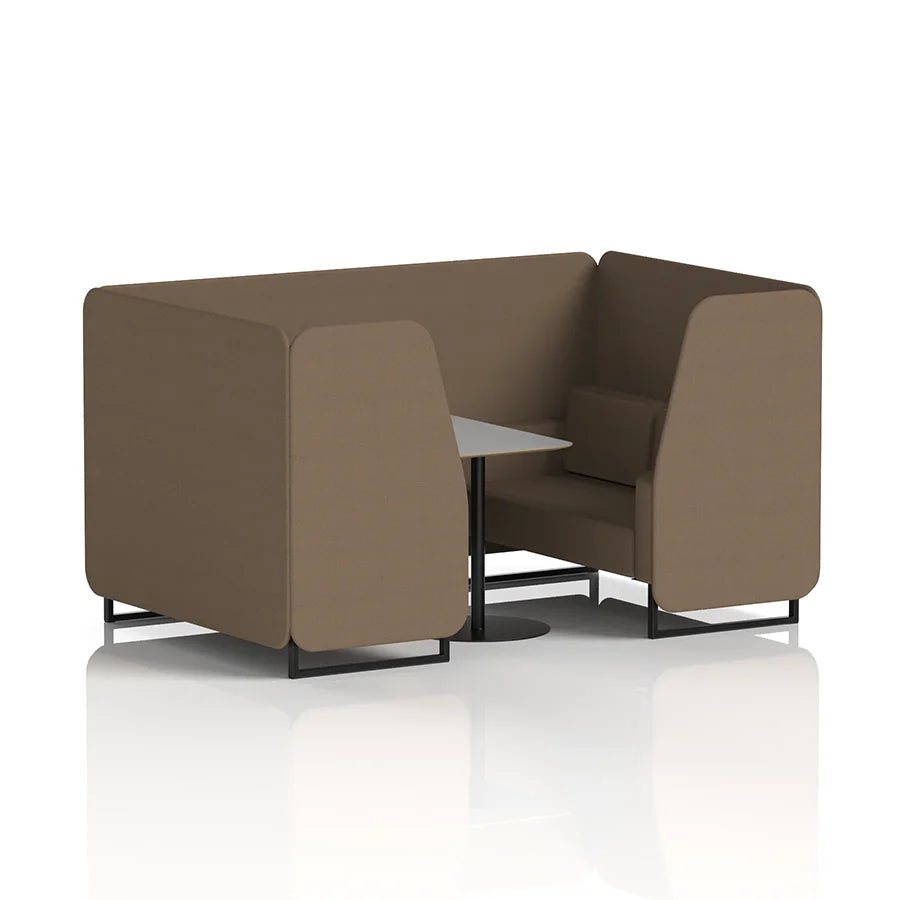 Brixworth Booth in Single Tone - 4 Seater with Grey Table