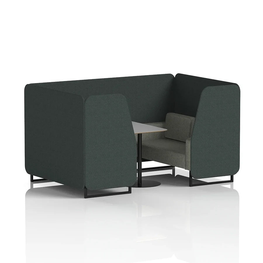 Brixworth Booth in Two Tone - 4 Seater with Grey Table