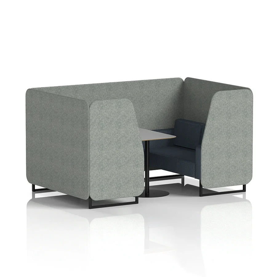 Brixworth Booth in Two Tone - 4 Seater with Grey Table