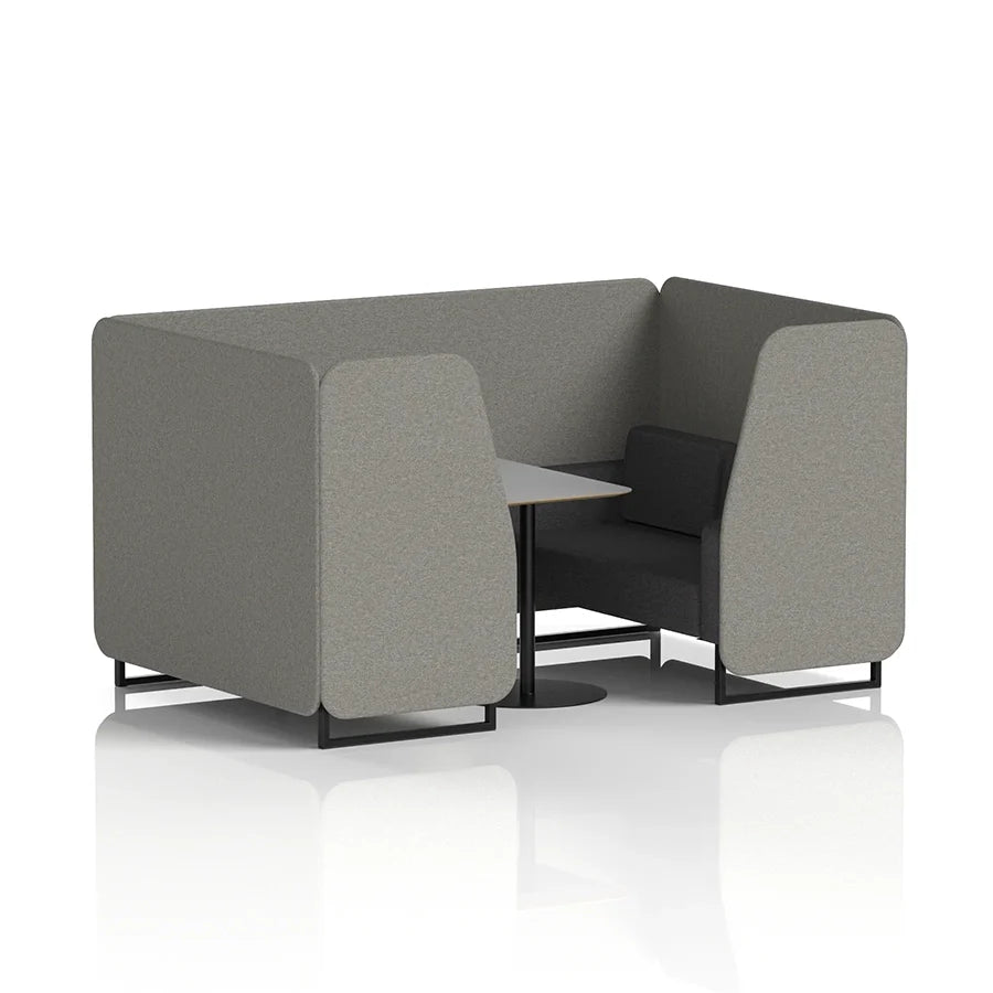 Brixworth Booth in Two Tone - 4 Seater with Grey Table