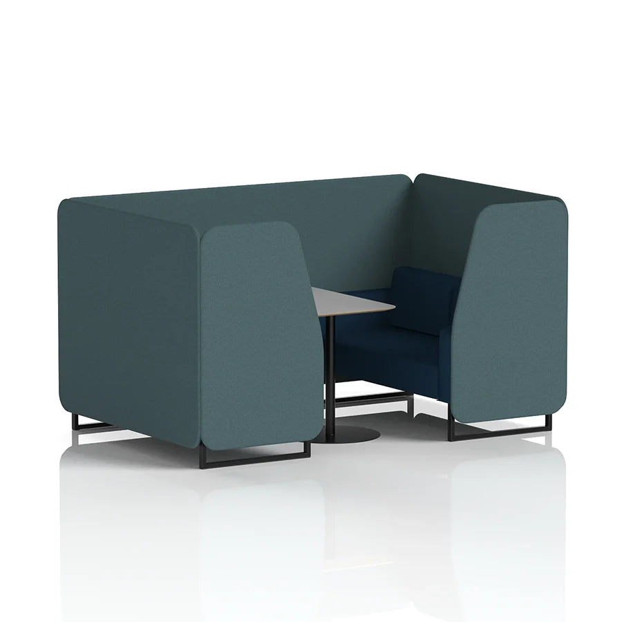 Brixworth Booth in Two Tone - 4 Seater with Grey Table