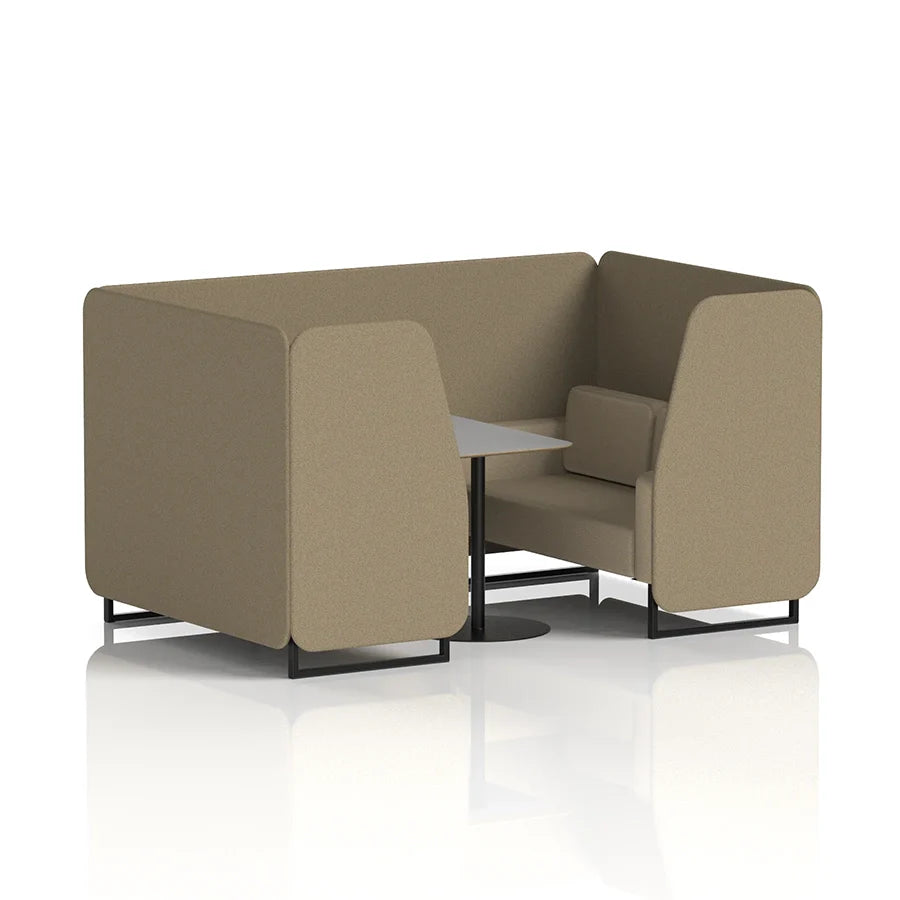 Brixworth Booth in Two Tone - 4 Seater with Grey Table