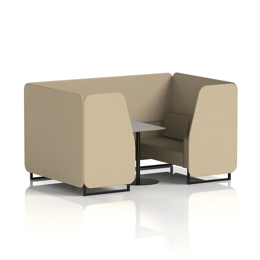 Brixworth Booth in Two Tone - 4 Seater with Grey Table
