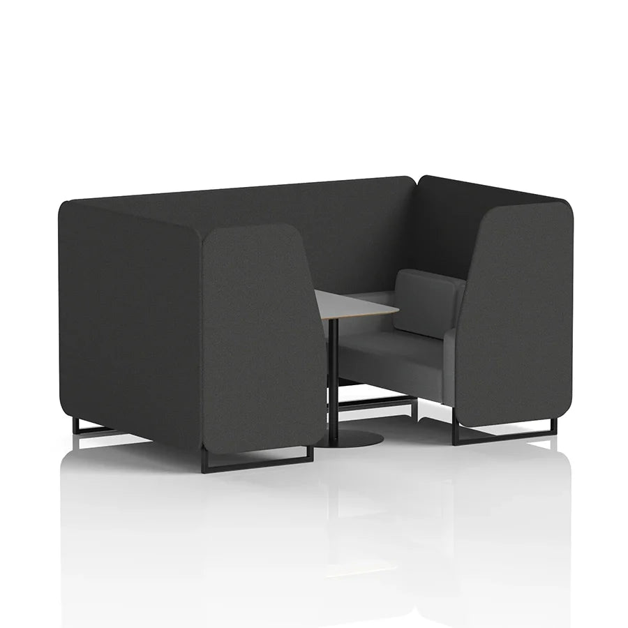 Brixworth Booth in Two Tone - 4 Seater with Grey Table