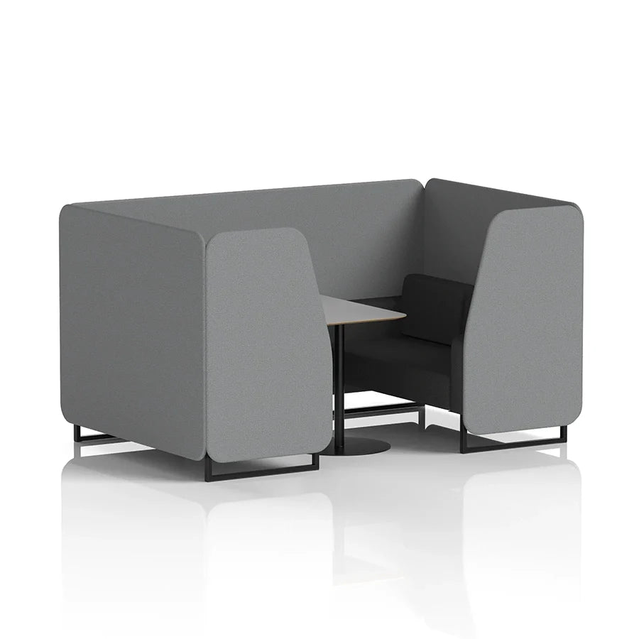 Brixworth Booth in Two Tone - 4 Seater with Grey Table