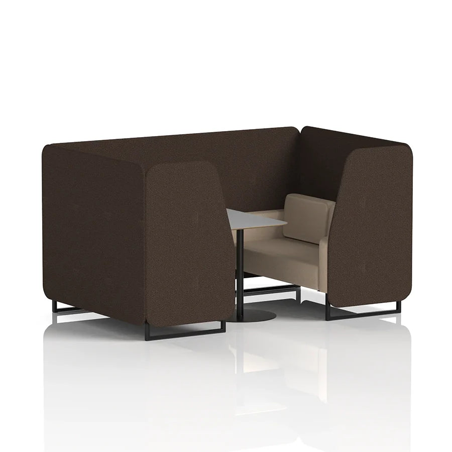Brixworth Booth in Two Tone - 4 Seater with Grey Table