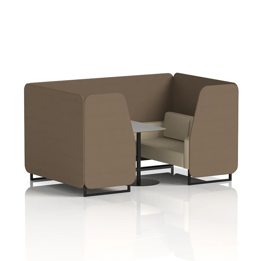 Brixworth Booth in Two Tone - 4 Seater with Grey Table