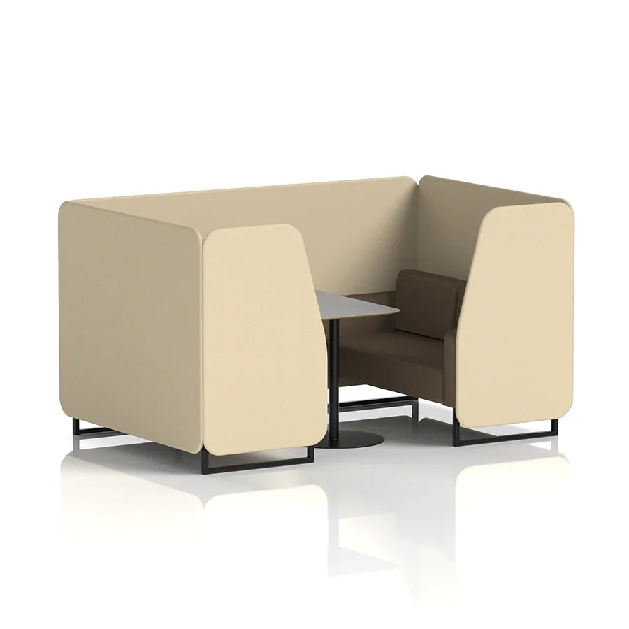 Brixworth Booth in Two Tone - 4 Seater with Grey Table