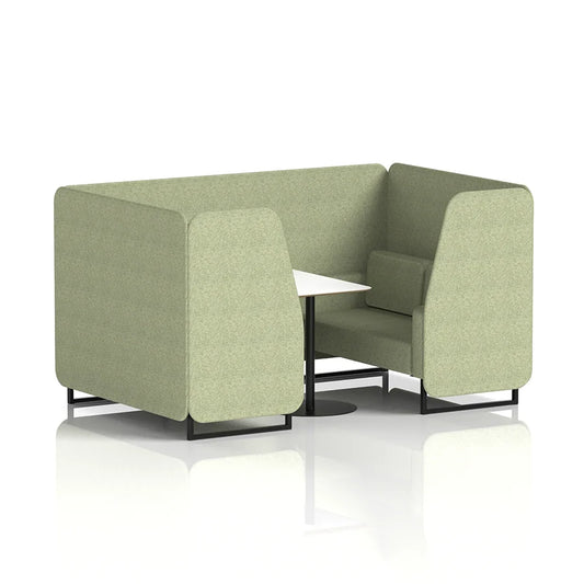 Brixworth Booth in Single Tone - 4 Seater with White Table