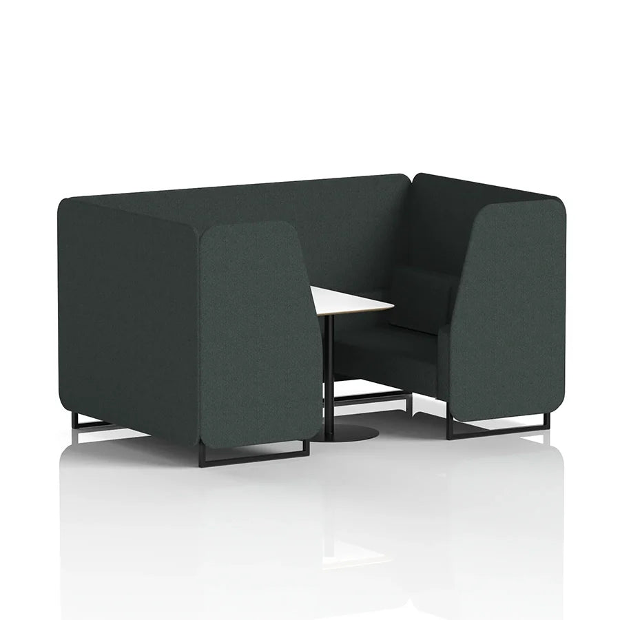 Brixworth Booth in Single Tone - 4 Seater with White Table