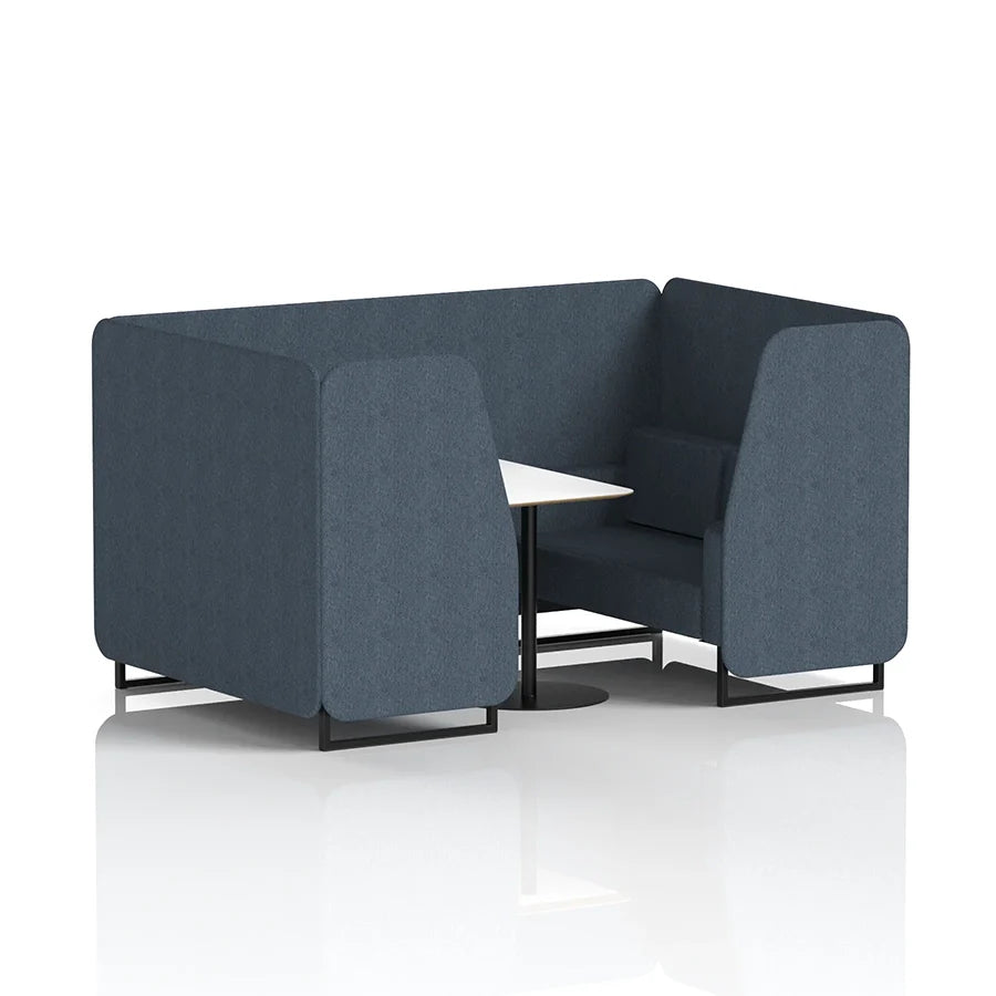 Brixworth Booth in Single Tone - 4 Seater with White Table