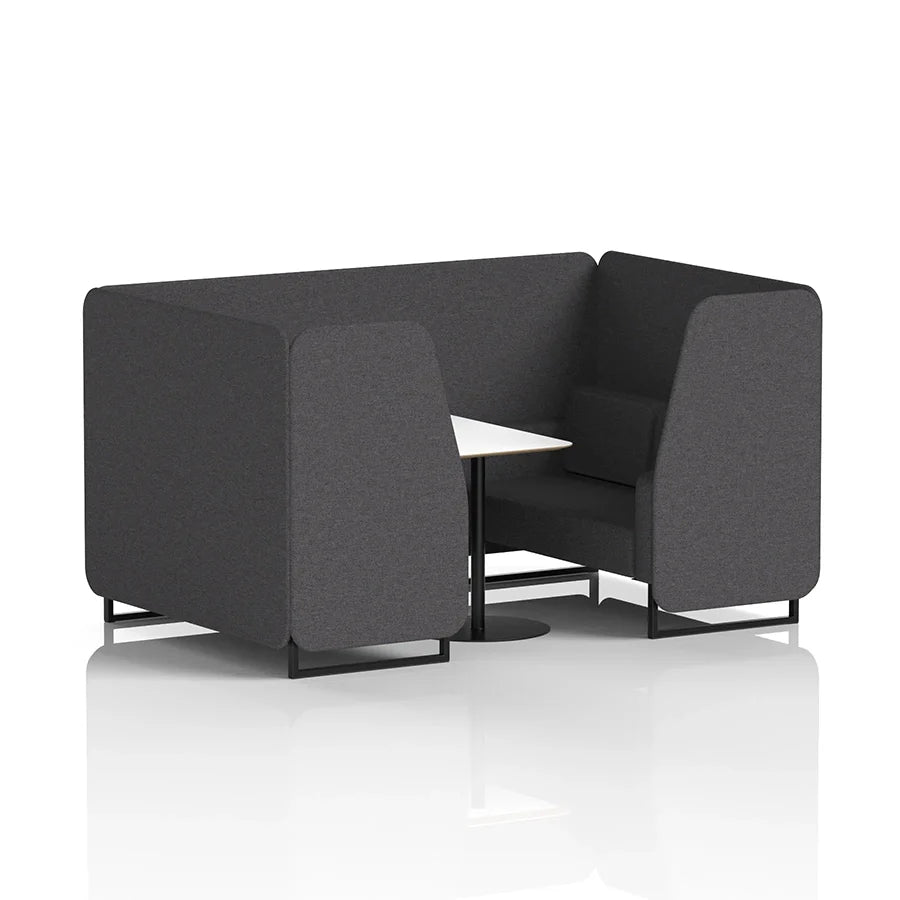 Brixworth Booth in Single Tone - 4 Seater with White Table