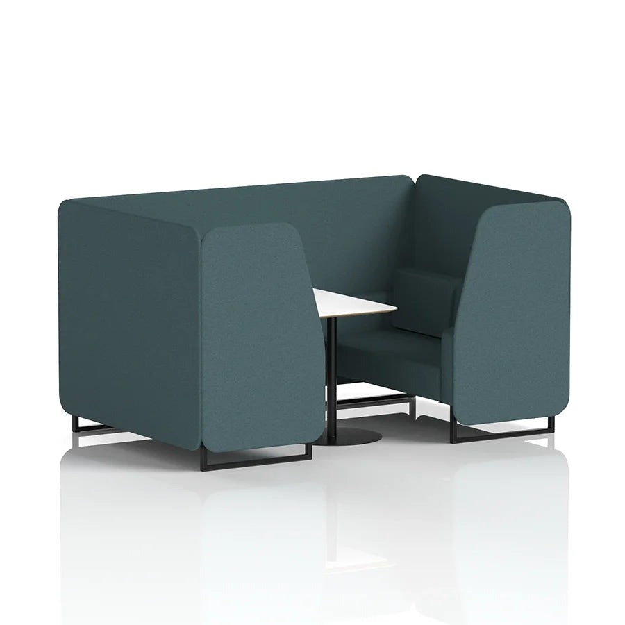 Brixworth Booth in Single Tone - 4 Seater with White Table