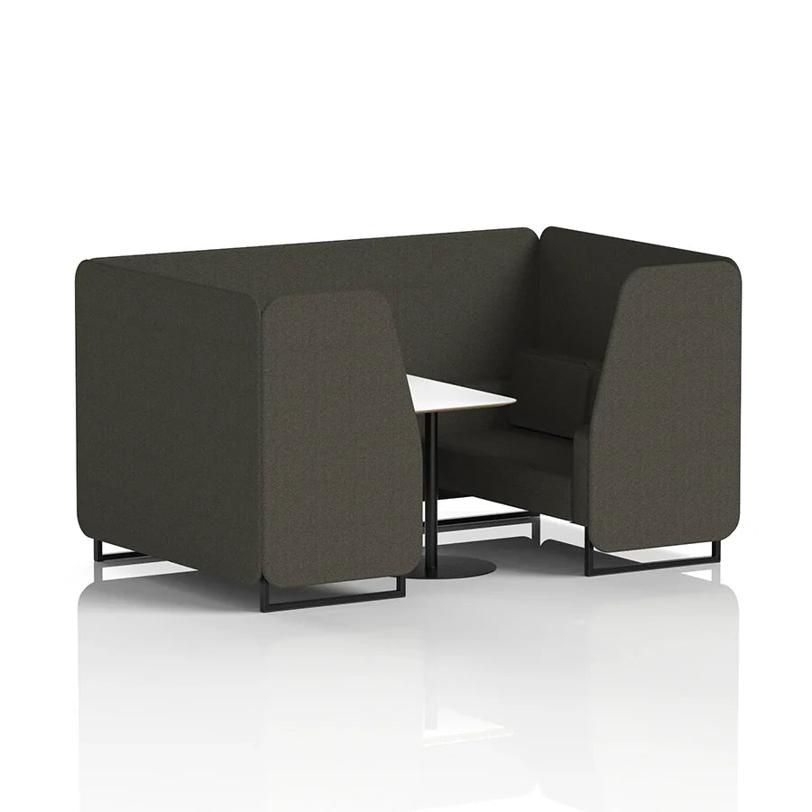 Brixworth Booth in Single Tone - 4 Seater with White Table