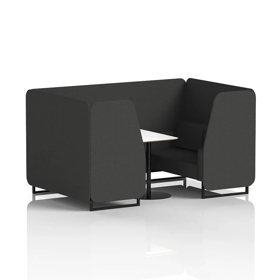 Brixworth Booth in Single Tone - 4 Seater with White Table