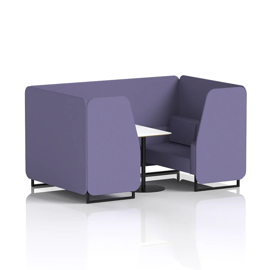 Brixworth Booth in Single Tone - 4 Seater with White Table